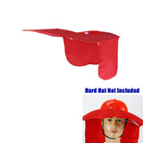 Maxbell Summer Neck Sun Shield,Full Brim Sunshade for Hard Hat   Red