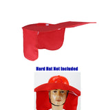 Maxbell Summer Neck Sun Shield,Full Brim Sunshade for Hard Hat   Red