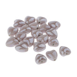 Maxbell 20Pcs/Bag Heart Ceramic Charm Beads Crafts Loose Beads Jewelry Findings