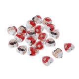 Maxbell 20Pcs/Bag Ceramic Charm Beads Crafts Loose Beads Jewelry Findings Heart 01