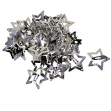 Maxbell 50x Butterfly/Star Snap Hair Clips Pin Clip Hollow Design Star Silver