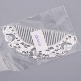 Maxbell DIY Blank Hair Clips Side Comb 6mm Cabochon Jewelry Hair Accessory Silver