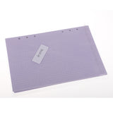 Maxbell 40 Sheets A5 Size 6 Holes Loose Leaf Filler Inner Refill Paper Purple Grid