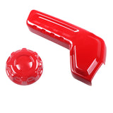 Maxbell 2 Pieces Auto Seat Handle Button Cover Trim For Jeep Wrangler 2018 Red