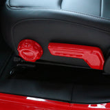 Maxbell 2 Pieces Auto Seat Handle Button Cover Trim For Jeep Wrangler 2018 Red