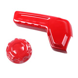 Maxbell 2 Pieces Auto Seat Handle Button Cover Trim For Jeep Wrangler 2018 Red
