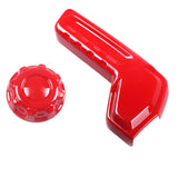 Maxbell 2 Pieces Auto Seat Handle Button Cover Trim For Jeep Wrangler 2018 Red