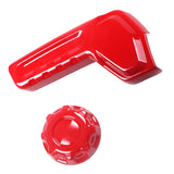 Maxbell 2 Pieces Auto Seat Handle Button Cover Trim For Jeep Wrangler 2018 Red