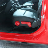 Maxbell 2 Pieces Auto Seat Handle Button Cover Trim For Jeep Wrangler 2018 Red