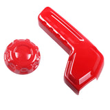 Maxbell 2 Pieces Auto Seat Handle Button Cover Trim For Jeep Wrangler 2018 Red