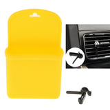 Maxbell Car Air Vent Mobile Phone Pouch Debris Storage Bag Pocket With Hook Yellow