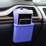 Maxbell Car Air Vent Mobile Phone Pouch Debris Storage Bag Pocket With Hook Yellow