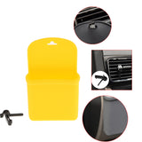 Maxbell Car Air Vent Mobile Phone Pouch Debris Storage Bag Pocket With Hook Yellow