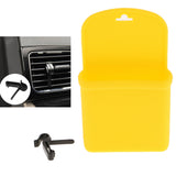 Maxbell Car Air Vent Mobile Phone Pouch Debris Storage Bag Pocket With Hook Yellow