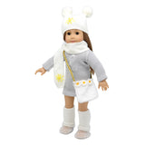 Maxbell Doll Clothes Dress Hat Scarf for 18inch Doll