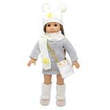 Maxbell Doll Clothes Dress Hat Scarf for 18inch Doll