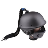 Maxbell Handmade Decoration Punk Dirty Braid Motorcycle Helmet Black