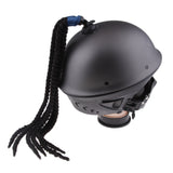 Maxbell Handmade Decoration Punk Dirty Braid Motorcycle Helmet Black