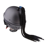 Maxbell Handmade Decoration Punk Dirty Braid Motorcycle Helmet Black