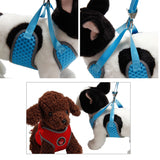 Maxbell Breathable Dog Vest Harness Pet Outdoor Traction Rope For Cat Dog Blue S