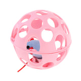 Maxbell Funny Cat Vocal Toy Pet Play Ball With Jingle Bell Interactive Toys Pink