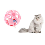 Maxbell Funny Cat Vocal Toy Pet Play Ball With Jingle Bell Interactive Toys Pink