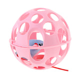 Maxbell Funny Cat Vocal Toy Pet Play Ball With Jingle Bell Interactive Toys Pink