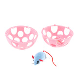 Maxbell Funny Cat Vocal Toy Pet Play Ball With Jingle Bell Interactive Toys Pink