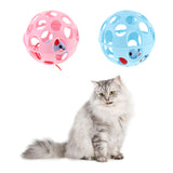 Maxbell Funny Cat Vocal Toy Pet Play Ball With Jingle Bell Interactive Toys Pink