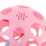 Maxbell Funny Cat Vocal Toy Pet Play Ball With Jingle Bell Interactive Toys Pink