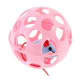 Maxbell Funny Cat Vocal Toy Pet Play Ball With Jingle Bell Interactive Toys Pink