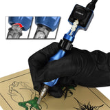 Maxbell Newest Design Kirsite Tattoo Machine Rotary Tattoo Gun Needle for Body Art Blue