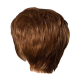 Maxbell Short Human Hair Wigs Fringe Wine Red Layered Wig Heat Resistant Hairpieces