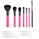 Maxbell Makeup Brushes Set Concealer/Lip/Eyebrow Line/Powder/Foundation Brush Tool Rose Red