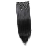 Maxbell Women Clip In Long Hair Pieces Natural Looking Hairpiece Black Straight