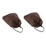 Maxbell 2PCS Universal Automobile Rearview Mirror Dust /Snow Cover Waterproof Brown