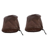 Maxbell 2PCS Universal Automobile Rearview Mirror Dust /Snow Cover Waterproof Brown