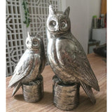 Maxbell Resin Craft Garden Sculpture Owl Statue Home Lawn Ornaments 10 x 7 x 20 cm