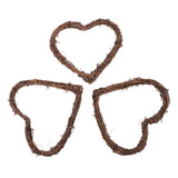 Maxbell natural rattan love heart wreath garland for wedding party christmas  20cm