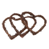 Maxbell natural rattan love heart wreath garland for wedding party christmas  20cm