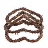 Maxbell natural rattan love heart wreath garland for wedding party christmas  20cm