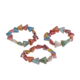 Maxbell Fashion Women Boho Ceramic Charms Beads Bracelet Elastic Bangle Triangular