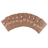 Maxbell 10 Vintage Kraft Paper Card w/ Dried Flower DIY Greeting Card Making Pink