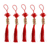 Maxbell Hand-knitted chinese knot charms pendants lucky coins for decoration 250mm