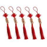 Maxbell Hand-knitted chinese knot charms pendants lucky coins for decoration 250mm