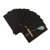 Maxbell 10pcs Handmade Feather Greeting Card Thank You Cards Invitation Light Blue