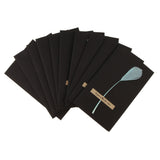 Maxbell 10pcs Handmade Feather Greeting Card Thank You Cards Invitation Light Blue