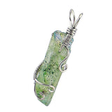 Maxbell Unisex Winding Irregular Crystal Gemstone Pendant Jewellery Gift Light Green