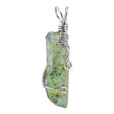 Maxbell Unisex Winding Irregular Crystal Gemstone Pendant Jewellery Gift Light Green