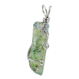 Maxbell Unisex Winding Irregular Crystal Gemstone Pendant Jewellery Gift Light Green